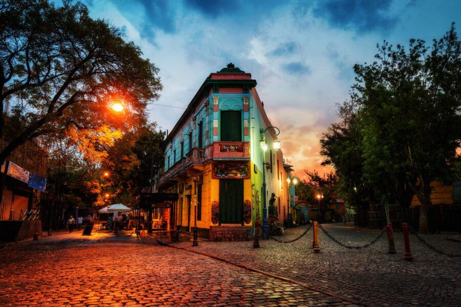 Public Square in La Boca, Buenos Aires, Argentina